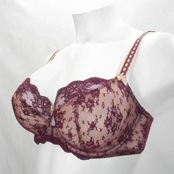 32DD Paramour Captivate Unpadded 3 Part Cup UW Bra Grape Wine NWT - Picture 4 of 16
